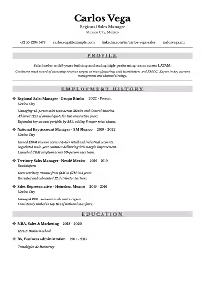 Bright resume template preview — page 1